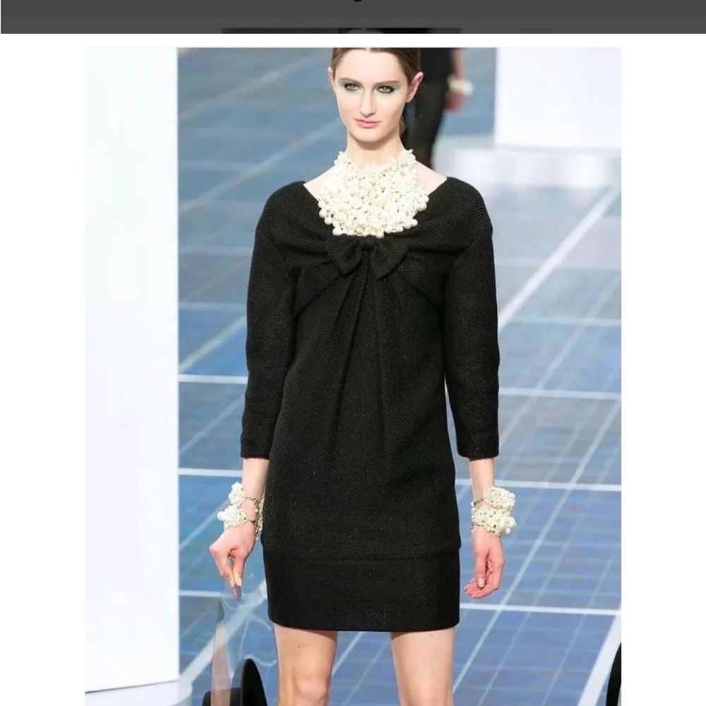 Chanel Black Subtle Sparkle Dress 36